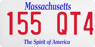MA license plate 155QT4