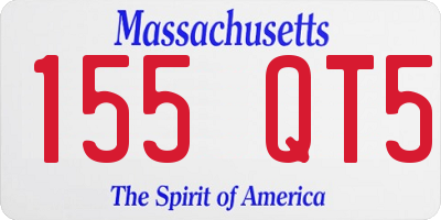 MA license plate 155QT5