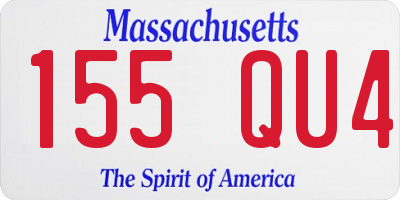 MA license plate 155QU4