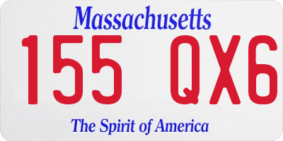 MA license plate 155QX6