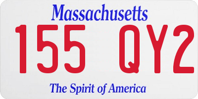 MA license plate 155QY2