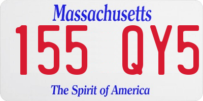MA license plate 155QY5