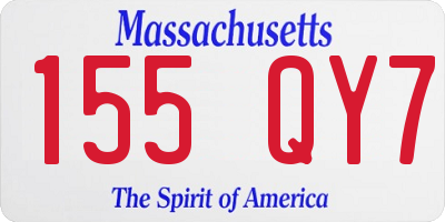 MA license plate 155QY7