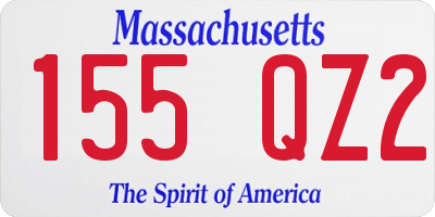 MA license plate 155QZ2