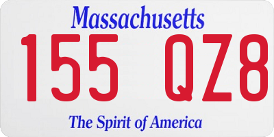 MA license plate 155QZ8