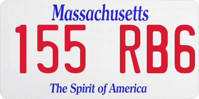 MA license plate 155RB6