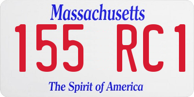 MA license plate 155RC1
