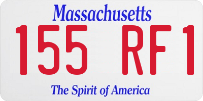 MA license plate 155RF1