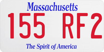 MA license plate 155RF2