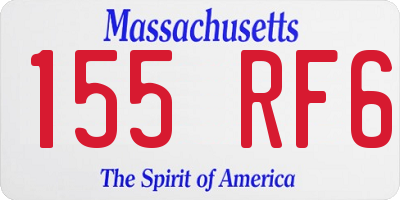 MA license plate 155RF6