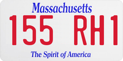 MA license plate 155RH1