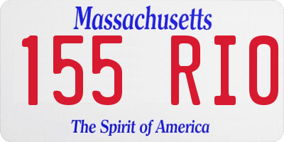 MA license plate 155RI0