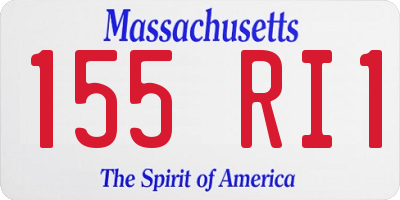 MA license plate 155RI1