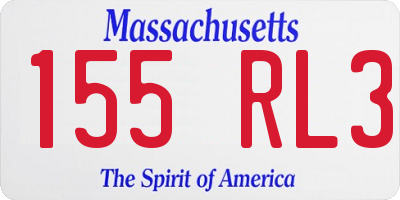 MA license plate 155RL3