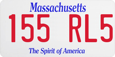 MA license plate 155RL5