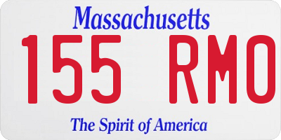 MA license plate 155RM0