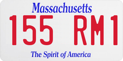 MA license plate 155RM1