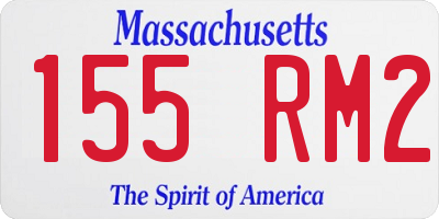 MA license plate 155RM2