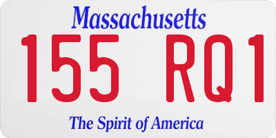 MA license plate 155RQ1