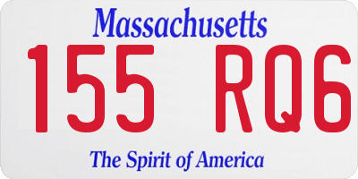 MA license plate 155RQ6