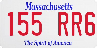 MA license plate 155RR6