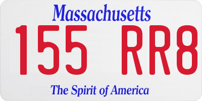 MA license plate 155RR8