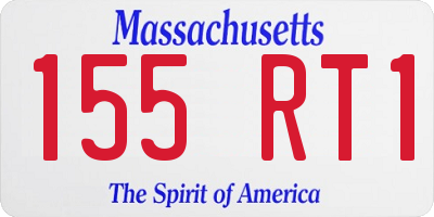 MA license plate 155RT1