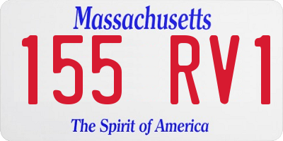 MA license plate 155RV1