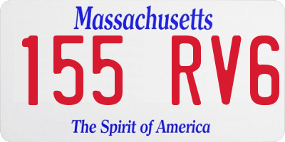MA license plate 155RV6