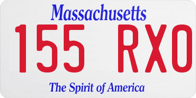 MA license plate 155RX0