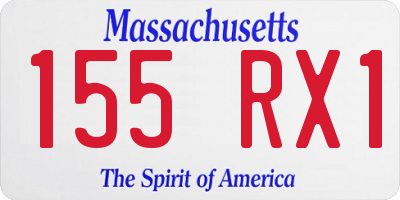 MA license plate 155RX1