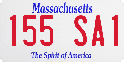 MA license plate 155SA1