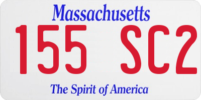 MA license plate 155SC2