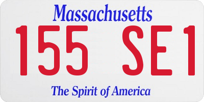 MA license plate 155SE1