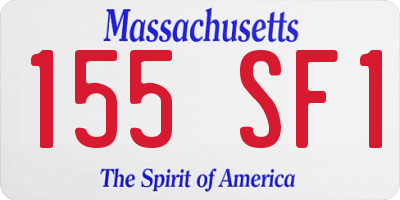 MA license plate 155SF1
