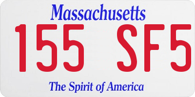 MA license plate 155SF5