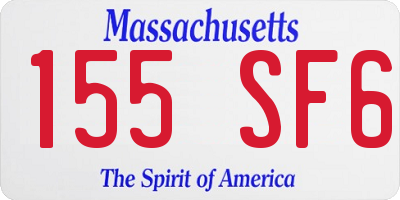 MA license plate 155SF6