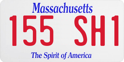 MA license plate 155SH1