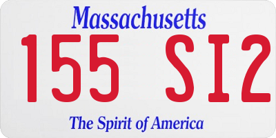MA license plate 155SI2