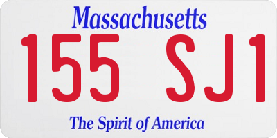 MA license plate 155SJ1