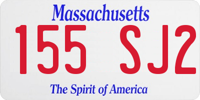 MA license plate 155SJ2