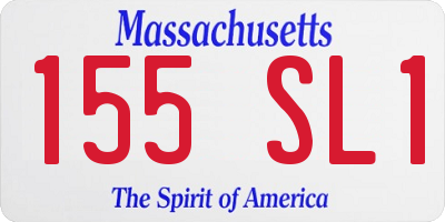 MA license plate 155SL1