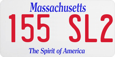 MA license plate 155SL2