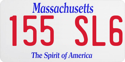 MA license plate 155SL6
