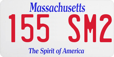 MA license plate 155SM2
