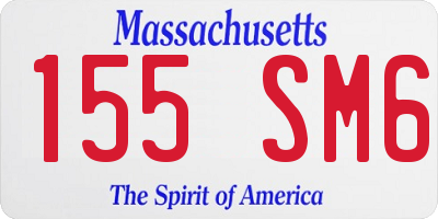 MA license plate 155SM6