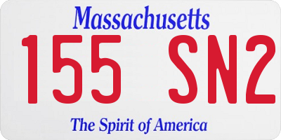 MA license plate 155SN2