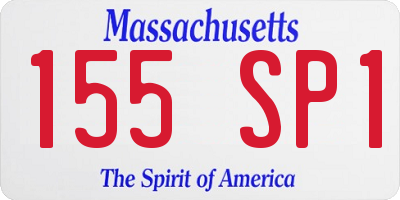 MA license plate 155SP1