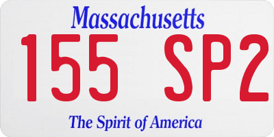 MA license plate 155SP2