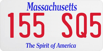 MA license plate 155SQ5